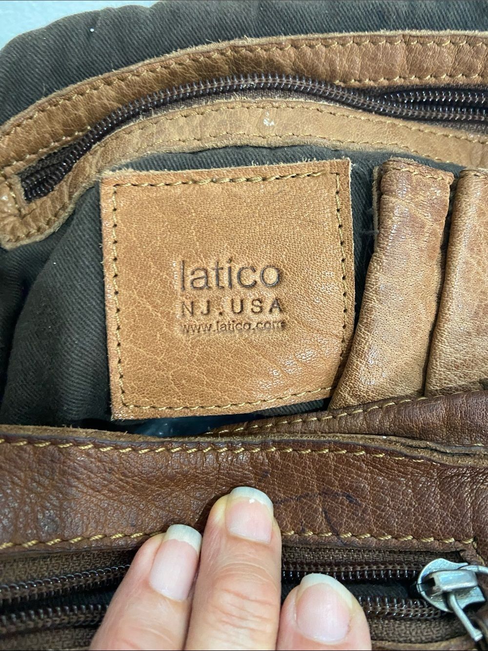Latico Brown Leather Crossbody Saddle Bag - Picture 2 of 8
